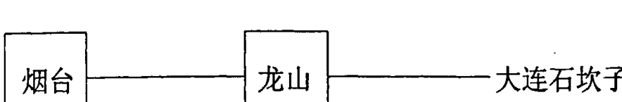 显示烟台至大连数字微波干线各站点的流程图