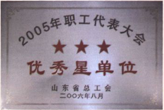 省职工代表大会优秀星单位奖状